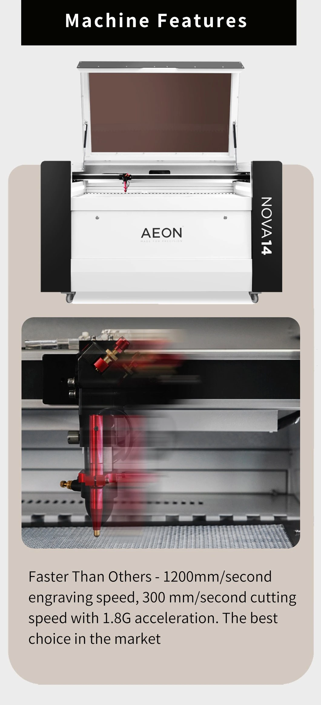 Nova14 55" X 35" Laser Etcher with Ruida Control System and Lightburn Software, Compatible with Windows, Mac Osx, Linux