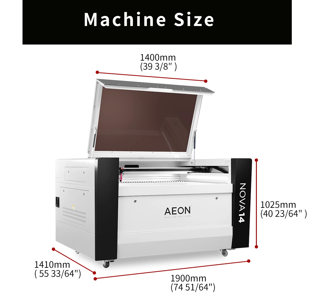 Nova14 55" X 35" Laser Etcher with Ruida Control System and Lightburn Software, Compatible with Windows, Mac Osx, Linux