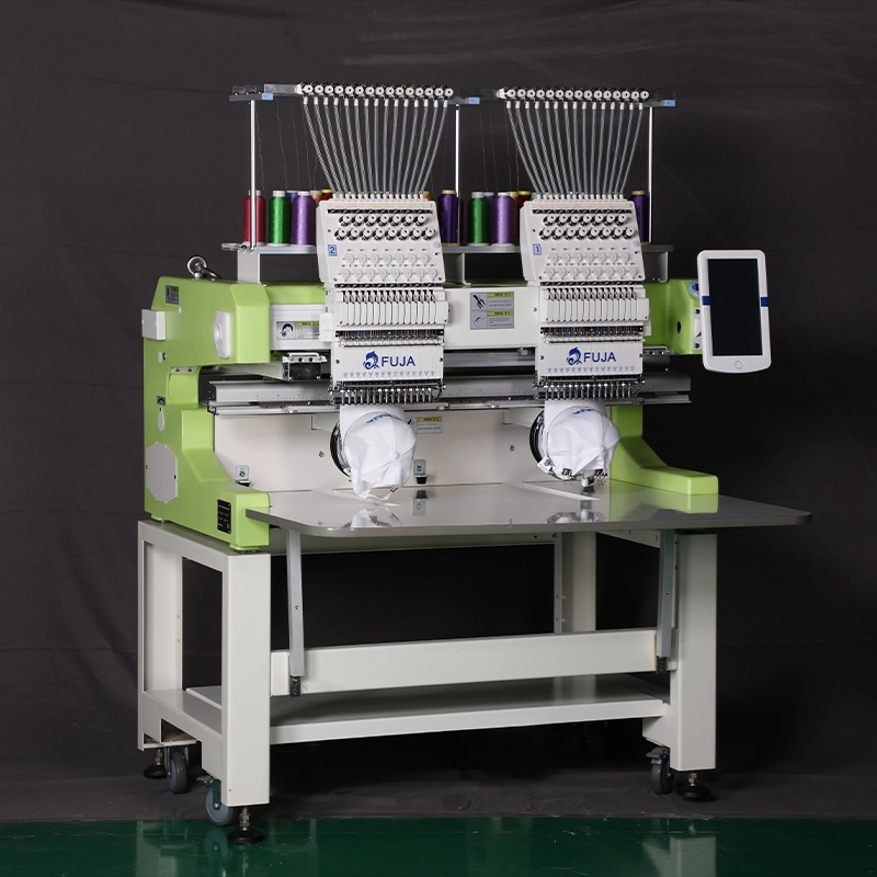 Two Heads Computerized 3D 10" Inch Screen More Durable Clothes Hats Embroidery Machine